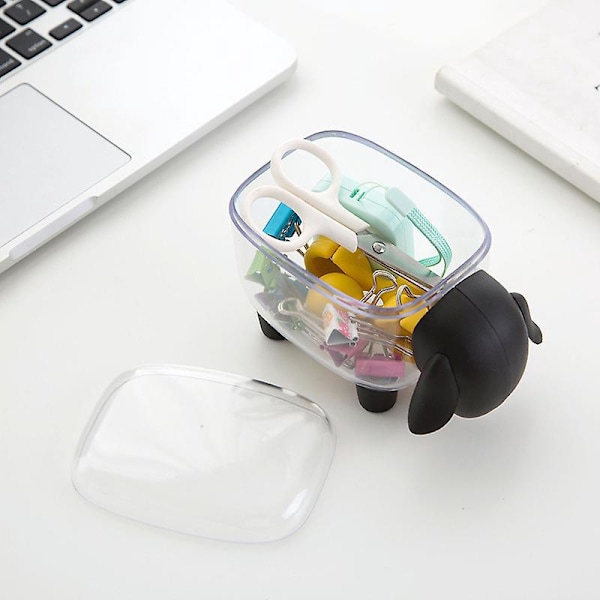 Akryl Bomuldsbold Holder Mini Vatpind Opbevaringsboks Sort Kosmetik Organizer