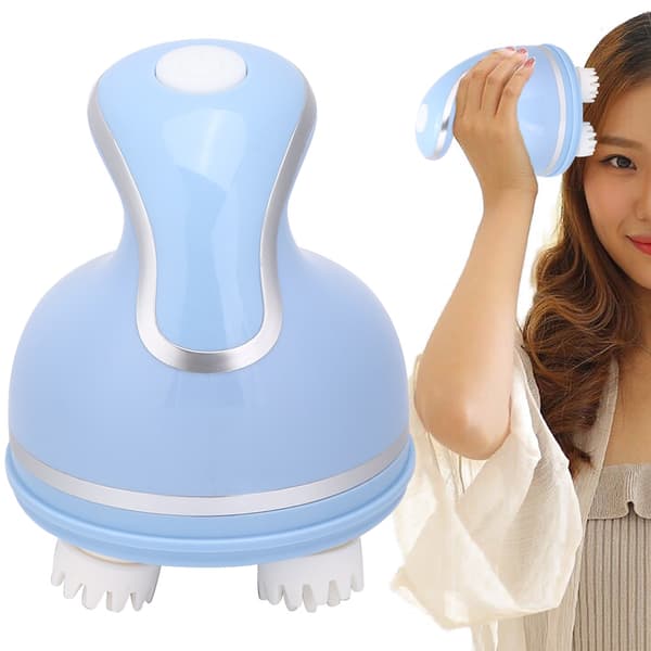 Multifunktionel elektrisk hovedmassager Smertelindring Hovedbundsæltemassagemaskine Blå