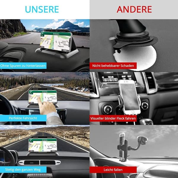 Yleiskäyttöinen autoteline iPhonelle ja Samsungille