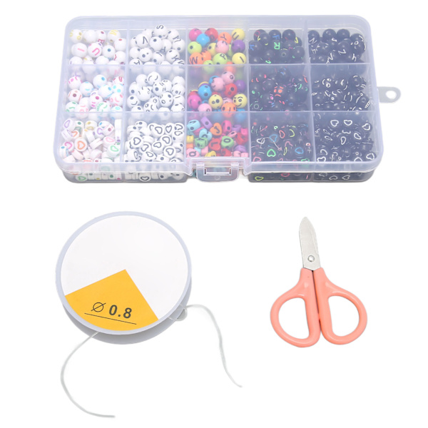Børn bogstavperler sæt Akryl alfabet nummer perler til armbånd Halskæder DIY dekoration gave
