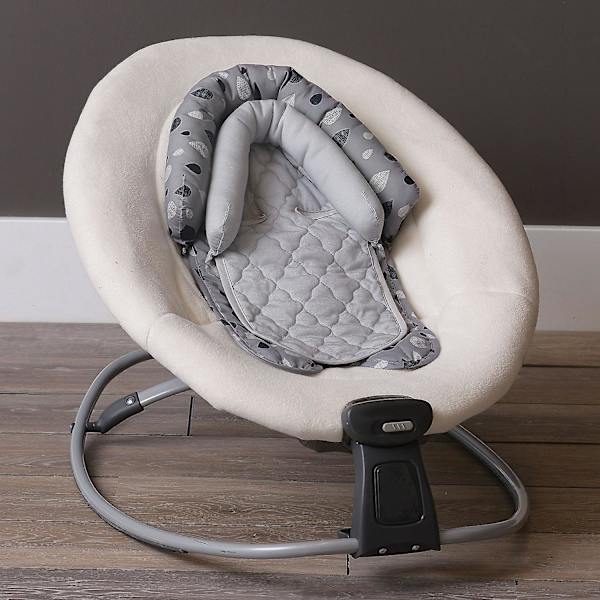 2-i-1 Baby & Toddler Hovedstøtte til Autostole, Barnevogne og Gynger - Sort/Grå/Hvid - 8x2.75x10 Tommer (Pakke med 1)