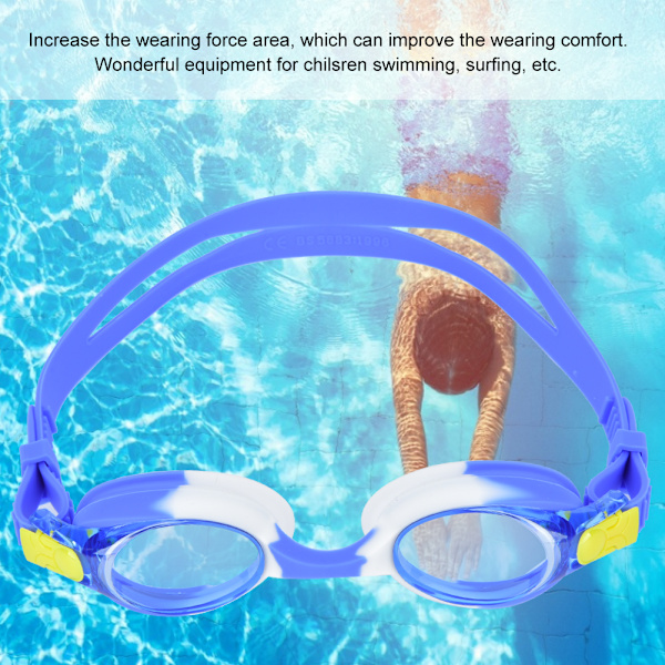 Børn Svømning Surfing Goggles High Definition Antidug Udstyr Tegneserie Sød Udseende blå hvid