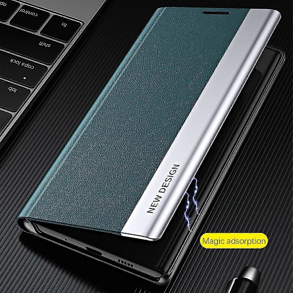 For Honor X9a 5G/Magic5 Lite 5G Elektroplettering PU Læder Flip Stand Telefon Cover Case Sort