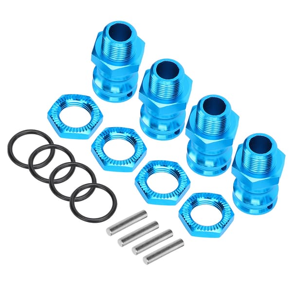 4st Aluminiumlegering 17mm Hex 23mm Hjul Förlängningsadapter för 1/8 RC Bilmodell Blå