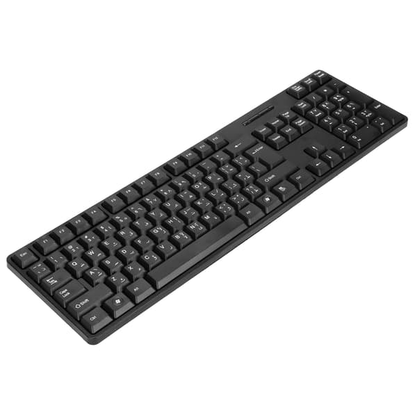 Datatastaturer Ergonomisk Design Slitesterk USB Kablet Arabisk Engelsk Mekanisk Tastatur for PC Bærbare Datamaskiner