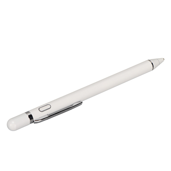Stylus Pen Kobber Spids Aktiv Kapacitiv Fin Spids Touch Screen Digital Blyant med Klips til Tablet Hvid