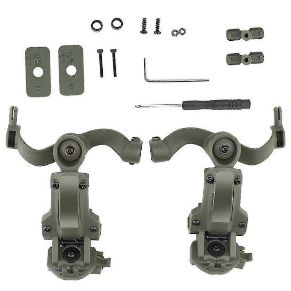 Taktisk Headset Holder Hjelmmonteret Tilbehørsskinne Adapter Kit Justerbar Pickup Støjreduktion