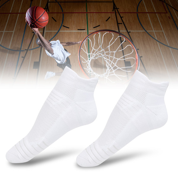 3 par udendørs bomuldssportsstrømper svedabsorption bløde basketballstrømper til mænd voksne