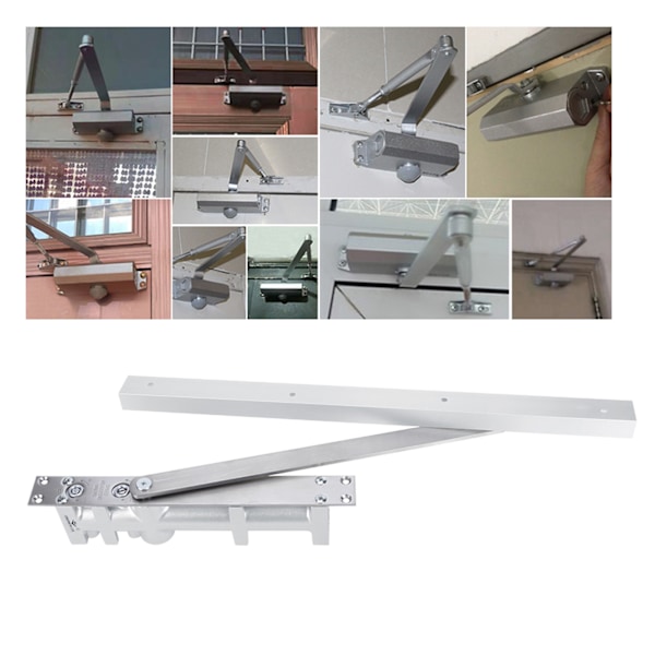 Automatisk positionering av aluminium Dold hydraulisk buffertdörrstängare 80KG Hårdvarubeslag