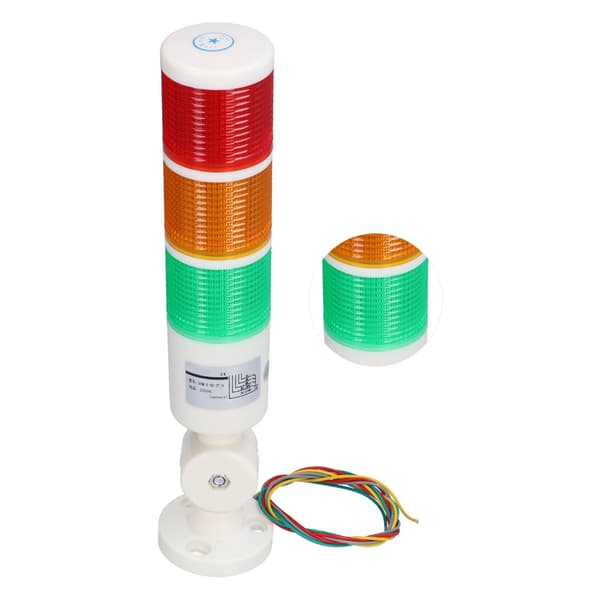 BERM Signal Tower Altid Lysende LED 3 Farve Alarmlys Foldbar Advarselsenhed AC220V
