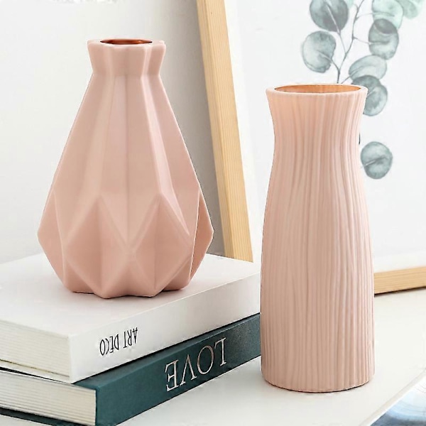 Nordisk modern anti-fall vas, splittringsfri lättviktsvas hög blomkruka modern design geometrisk dekorationsvas vardagsrum korridor bröllop a