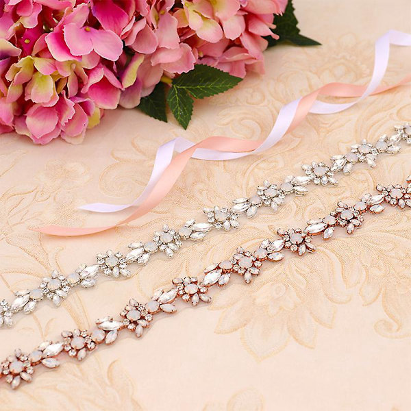 Håndlaget Rhinestone Brudesløyfe for Brud og Brudepiker