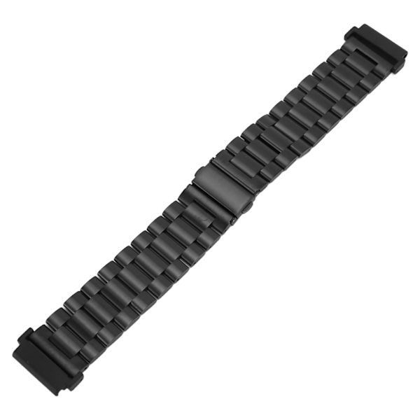Metallurband för Garmin Forerunner 965/955 i Rostfritt Stål, Justerbart Ersättningsarmband för Armbandsur, 22 mm, Svart