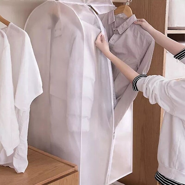 Klesposer Beskyttelsestrekk for Klesoppbevaring Støvtett Vanntett Langtidslagring for Skjorte Jakke Dress Frakker Beskyttelse (60