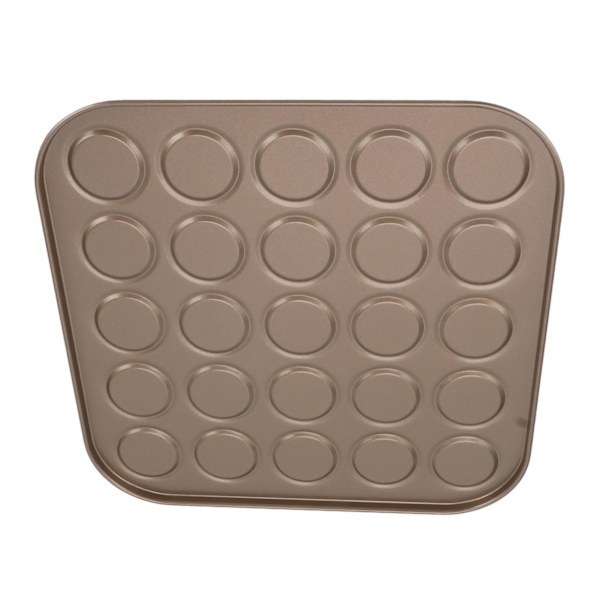 Muffin Top Pan Macaron Bageplade Pan Muffin Bakke Bageform Kulstofstål Bageplade til Ovnbagning Guld 25 Hul