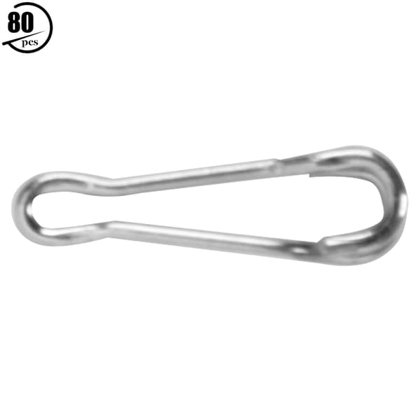 20 stk/pose Hawaii Clips Rustfrit Stål Pin Kraftig Hurtig Link Clip Fiskegrej Interlock Tilbehør 1#