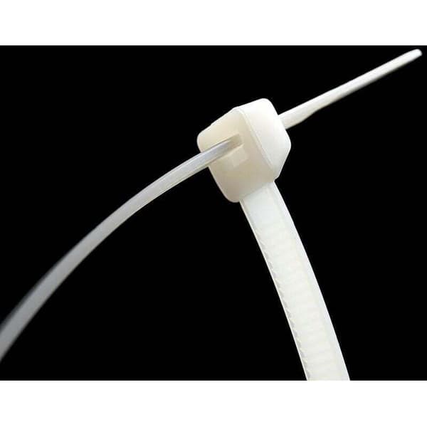 Kabelbindere 200 mm x 2,5 mm, Kabelbindere, Nylon Kabelbindere, 200 mm Kabelbindere, Hvid, Pakke med 600 Stykker, hvid, af