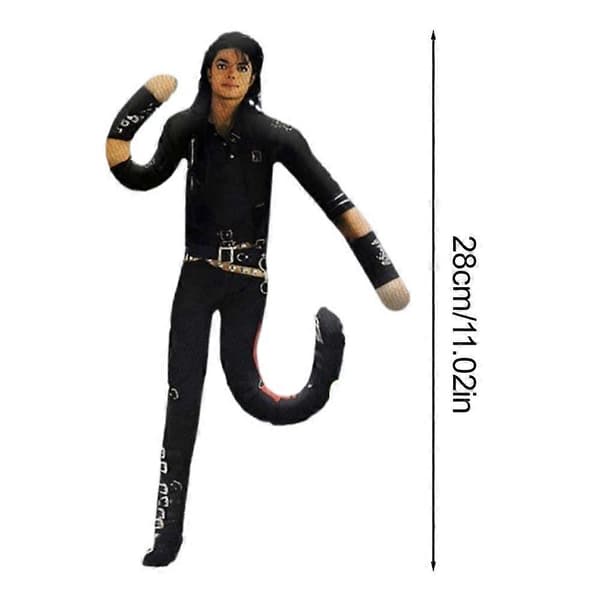 Funny MJ Michael Jackson Böjbar Posebar Plysch Abstrakt Docka Fan Present-28cm Red