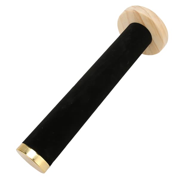 Sammet Vertikalt Torn Svart Display Armband Smycken Klocka T Bar Hållare för Hårband Sovrum