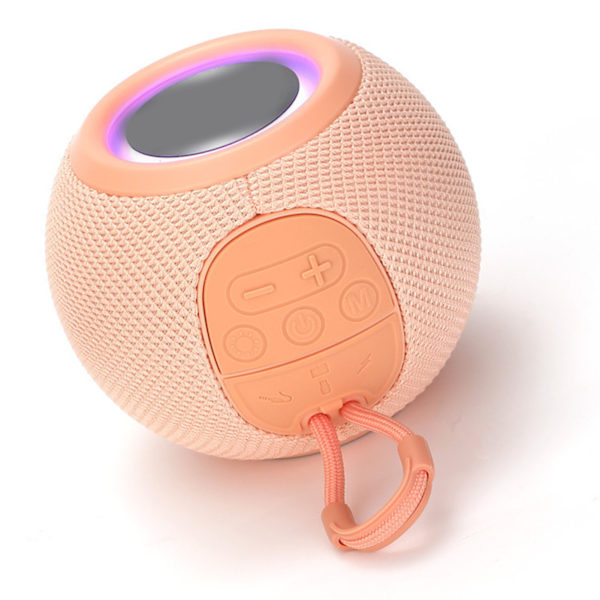 Bluetooth-kaiutin langaton mini kannettava kangas ladattava kaiutin kotiin asuntolajuhliin pinkki