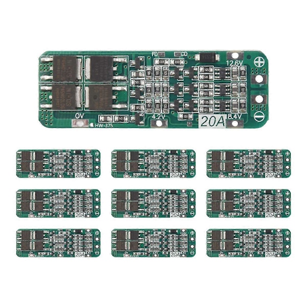 10 kpl 3S 20A BMS 18650 Li-Ion litiumakku laturimoduuli