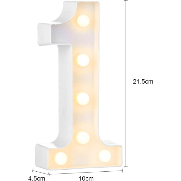Batteridrevne LED-bokstavlys for fest bryllup hjemmedekorasjon