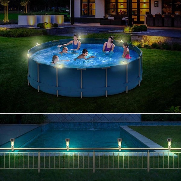 6 st Solar Pool Light Vattentät LED för swimmingpool