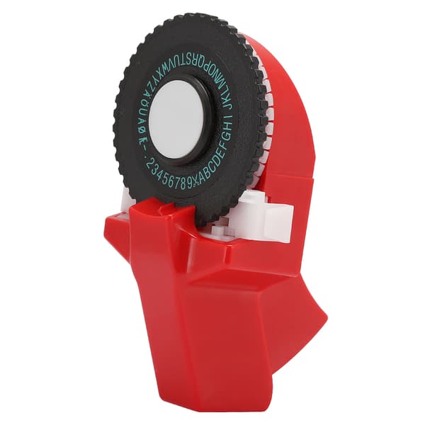 Mini Manuel Tape Maker Dekorativ Farvet ABS 3D Prægetape 9mm til Håndbog Rød