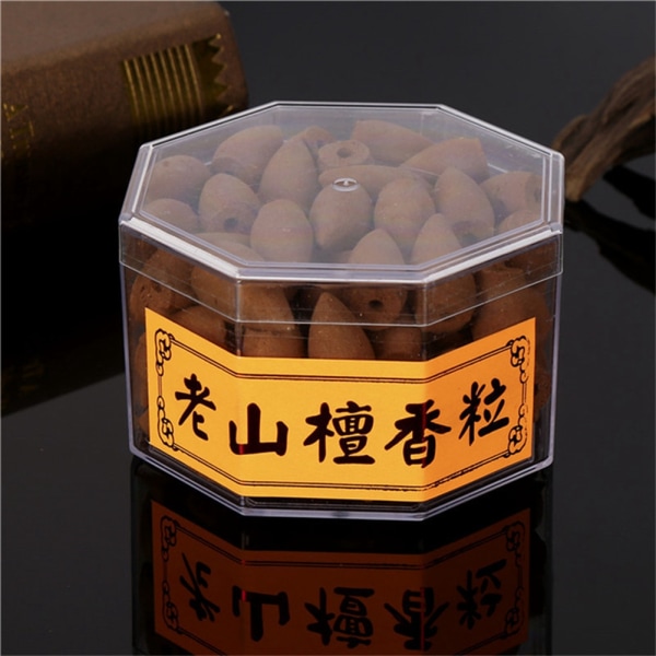 Natural Sandalwood Smoke Backflow Tower Suitsuke Home Indoor Buddhist Incense Cone (#2)