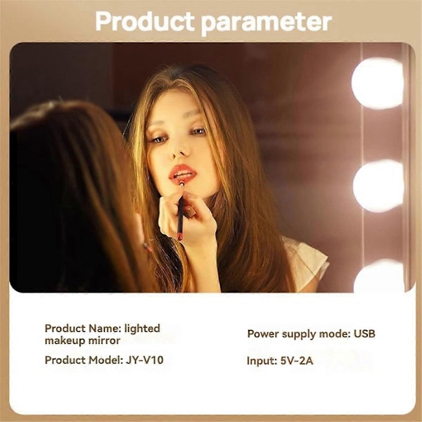 LED Vanity Lys med 10 Dæmpbare Pærer