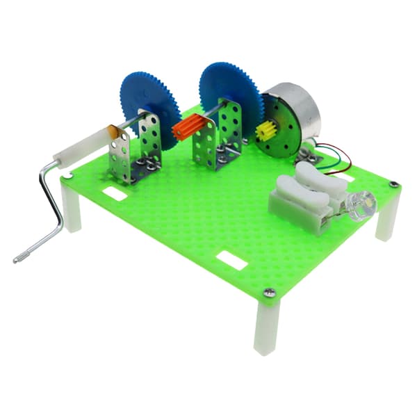 To-trins acceleration håndsvingsgenerator Fysik eksperiment videnskabslegetøj DIY opfindelse