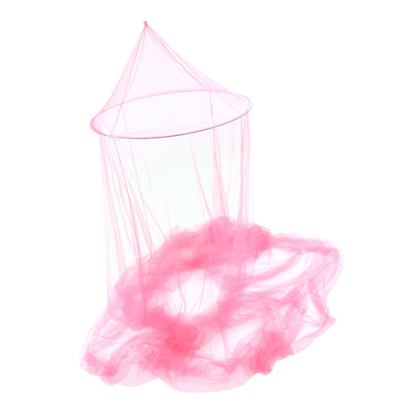 Sommarmyggnät Hem Sovrum Polyesterfiber Andningsbart Nät Hängande Sänghimmel för Baby Vuxen Rosa