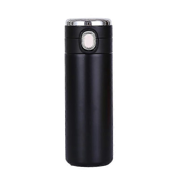 Intelligent Vattentät Isotermisk Vattenflaska Temperaturindikator LED-Skärm Gourd Återanvändbar Dubbelväggig Tom Kopp Varm / Kall 400 Ml Kaffe - Rostfri