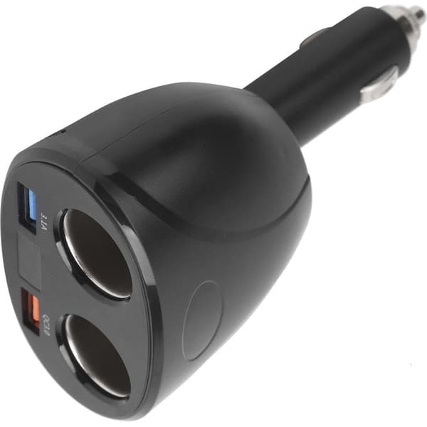 2-ports USB cigarettænderoplader dobbeltadapter 12V/24V bilstikfordeler