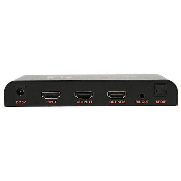 HD Multimedia Interface Splitter 1x2 1 in 2 Out 4K 60Hz 18.2Gbps HD Multimedia Interface Distributor Box 100‑240V EU Plug