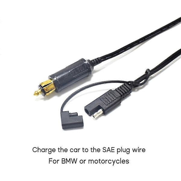Din Hella Powerlet Stik Til Sae Adapter Konnektor Kabel 35cm Til Motorcykler Zekai