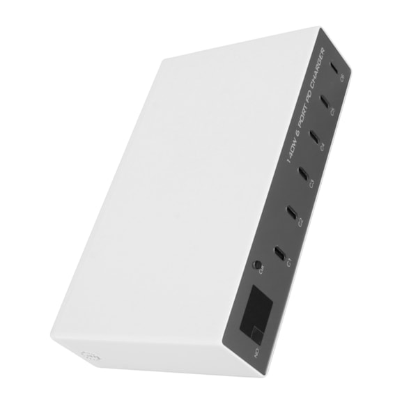 140W USB C-laddare, nätadapter, 6 portar PD-laddare, mobiltelefon, digital smart snabbladdningsstation för iPhone för Android-telefon 100-240V AU-kontakt