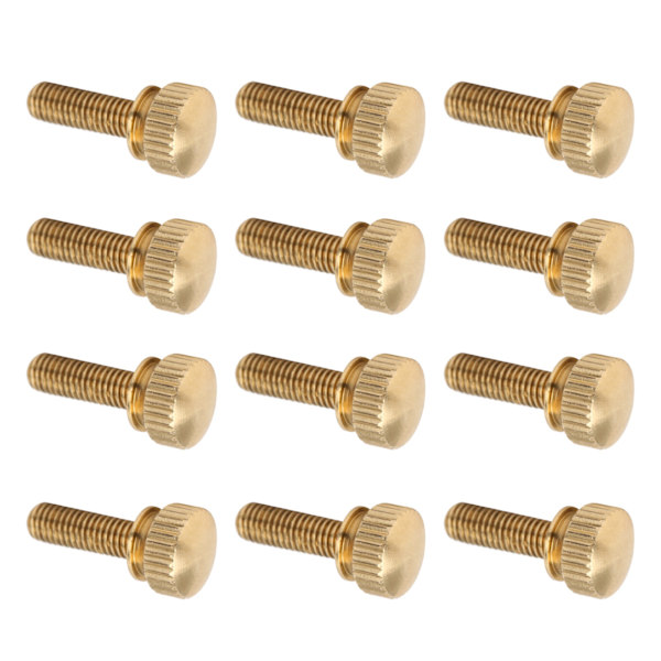 50 stk. flad riflet tommelfingerskrue vridet rundt hoved rent kobber Skridsikre industrielle forsyninger (M5 x 16 mm)