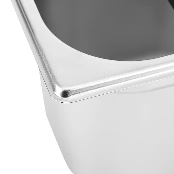 Espresso Knock Box-beholder i rustfritt stål med gummistang for kaffemaskin L