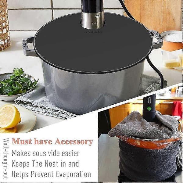 Sous Vide-lokk for matlaging, silikon Sous Vide-lokk for gryter