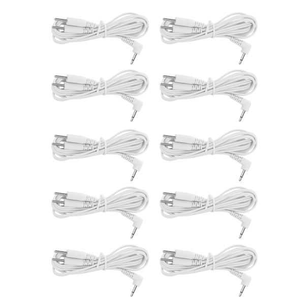 10 st/påse DC 2,5 mm 1,2 m 2-i-1-stiftstyp Elektrodledningsledningar Kabel för TENS Unit Fysioterapimaskin
