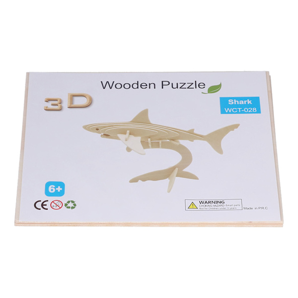 3D Träpussel Leksak Kreativ DIY Hjärngympa Djurpussel för Barn Över 6 År 028
