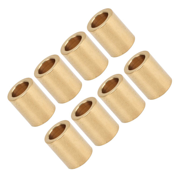 8 kpl itsevoitelevia messinkiholkkeja, 8 mm reikä x 12 mm ulkohalkaisija x 15 mm pituus, erikoislaakeriholkki messinkiholkki liukusäätimelle