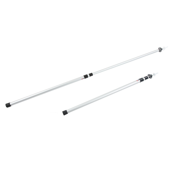 2 st Camping Tältstänger Aluminiumlegering Justerbar 95 till 235cm Teleskopisk Takstöd Stänger med Förvaringsväska för Vandring Ryggsäck