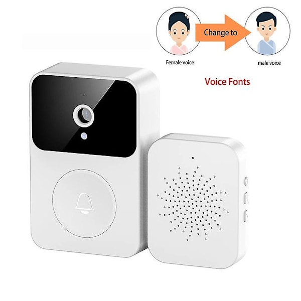 Trådlös dörrklocka med smart videodörrklocka med batteri - 5,2 x 2,3 x 7,9 cm