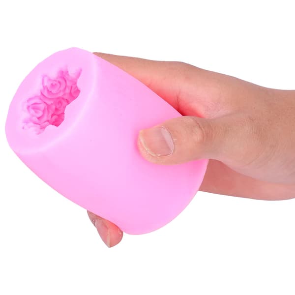 DIY Rose Blomst Silikoneform Fondant Kage Chokoladeform Bageudstyr Bageværktøj Pink
