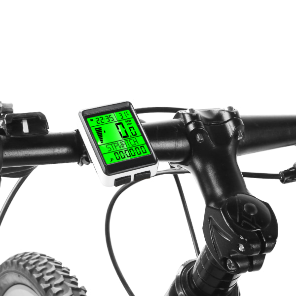 Mountain Road Bike Trådlös vägmätare Multifunktionellt gränssnitt Stor skärm Vattentät Velometer Stöd fem språk