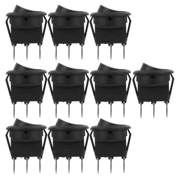 10 stk. 23 mm mini vippekontakter 3-benet 2-position rund båd mini ON/OFF