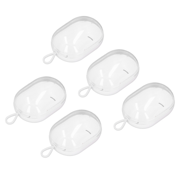 5 st Beauty Blender Hållare Synlig Skyddande Transparent Dammtät Makeup Case Vit