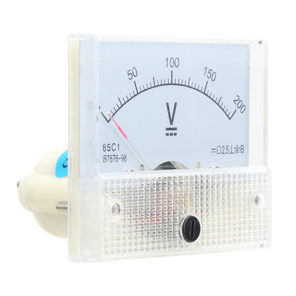 Pointer DC Voltmeter Panel Volt Spenningsmåler Måleinstrument 85C1 DC 0~200V